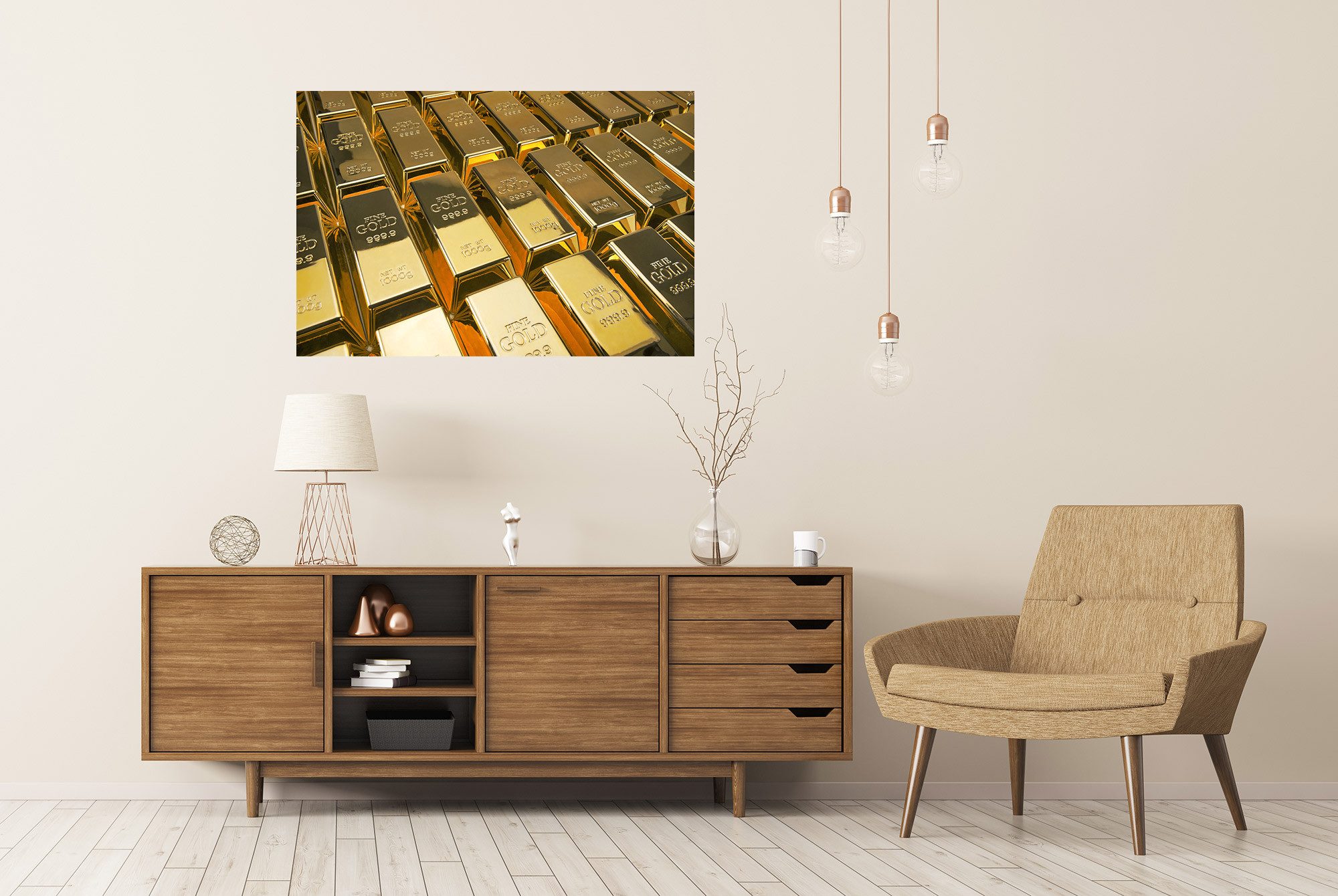 islandburner Poster Goldbarren Finanzkonzept Studioaufnahmen Bilder günstig online kaufen