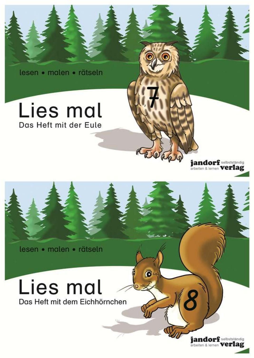 Lies mal - Die Hefte Band 7 und Band 8 im Paket (Eule und Eichhörnchen / Peter Wachendorf, Anja Wachendorf