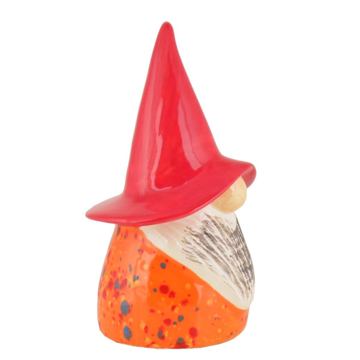 Tangoo Gartenfigur Tangoo Keramik-Wichtel orange gesprenkelt, (Stück)