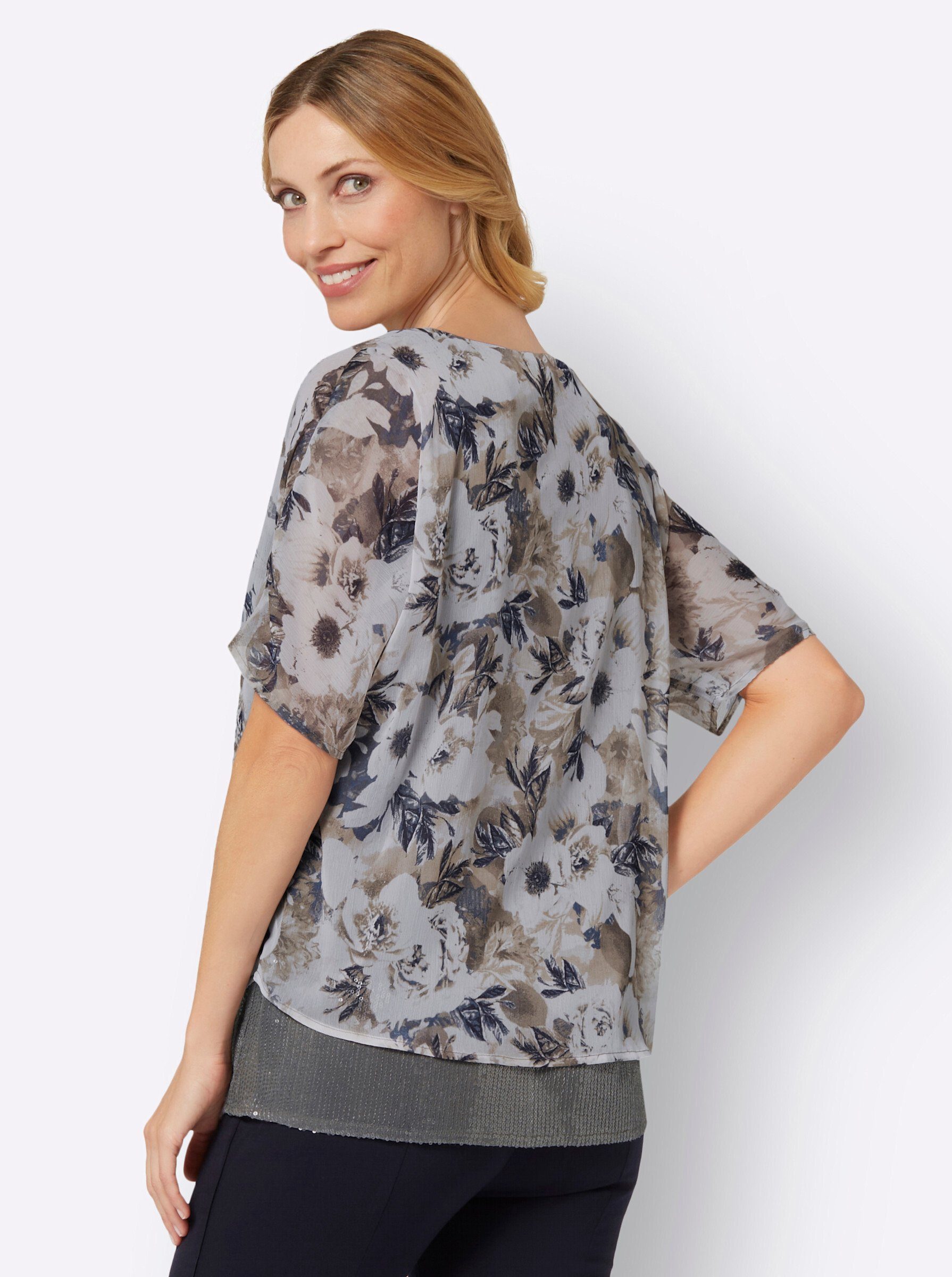 Sieh an! Klassische Bluse Kurzarm-Bluse . günstig online kaufen