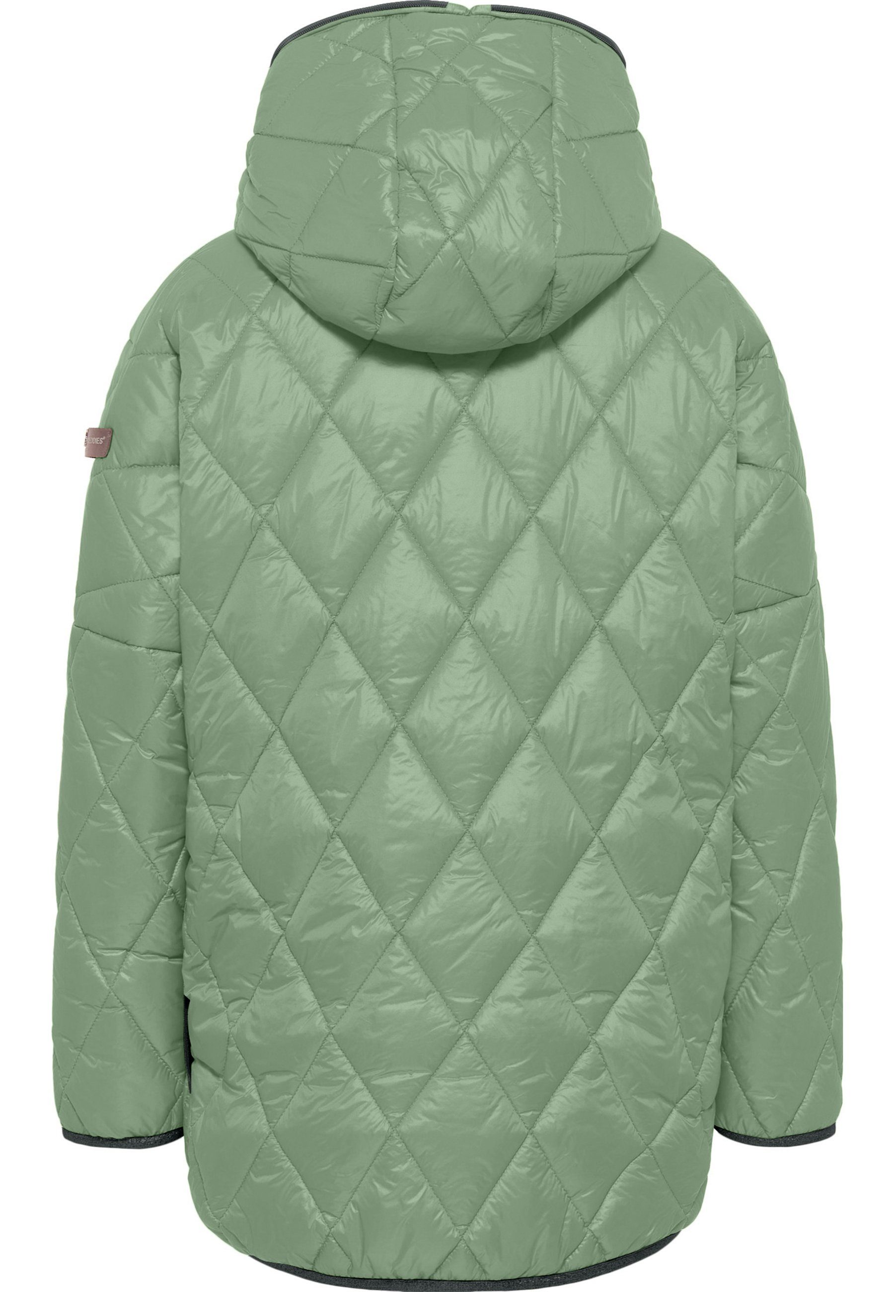 green Freddies & Royality sage Jacket, mit Steppjacke Frieda Long used Thermolite NY Reißverschluss