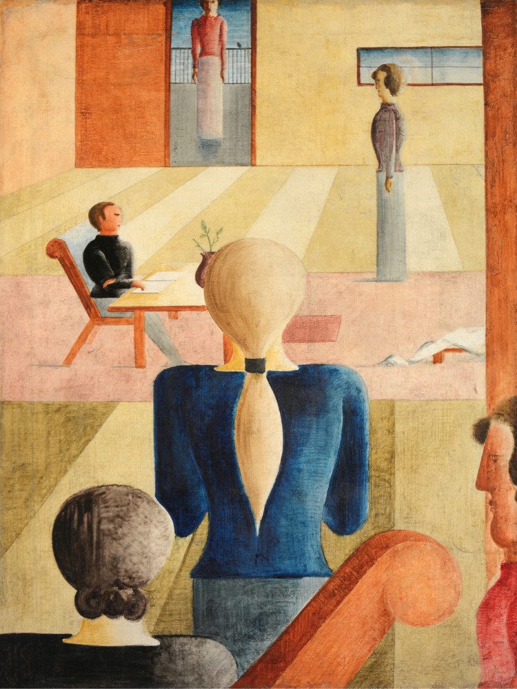 1art1 Poster Oskar Schlemmer Kunstdruck Bild - Die Frauenschule, 1930 (80 x 60 cm)