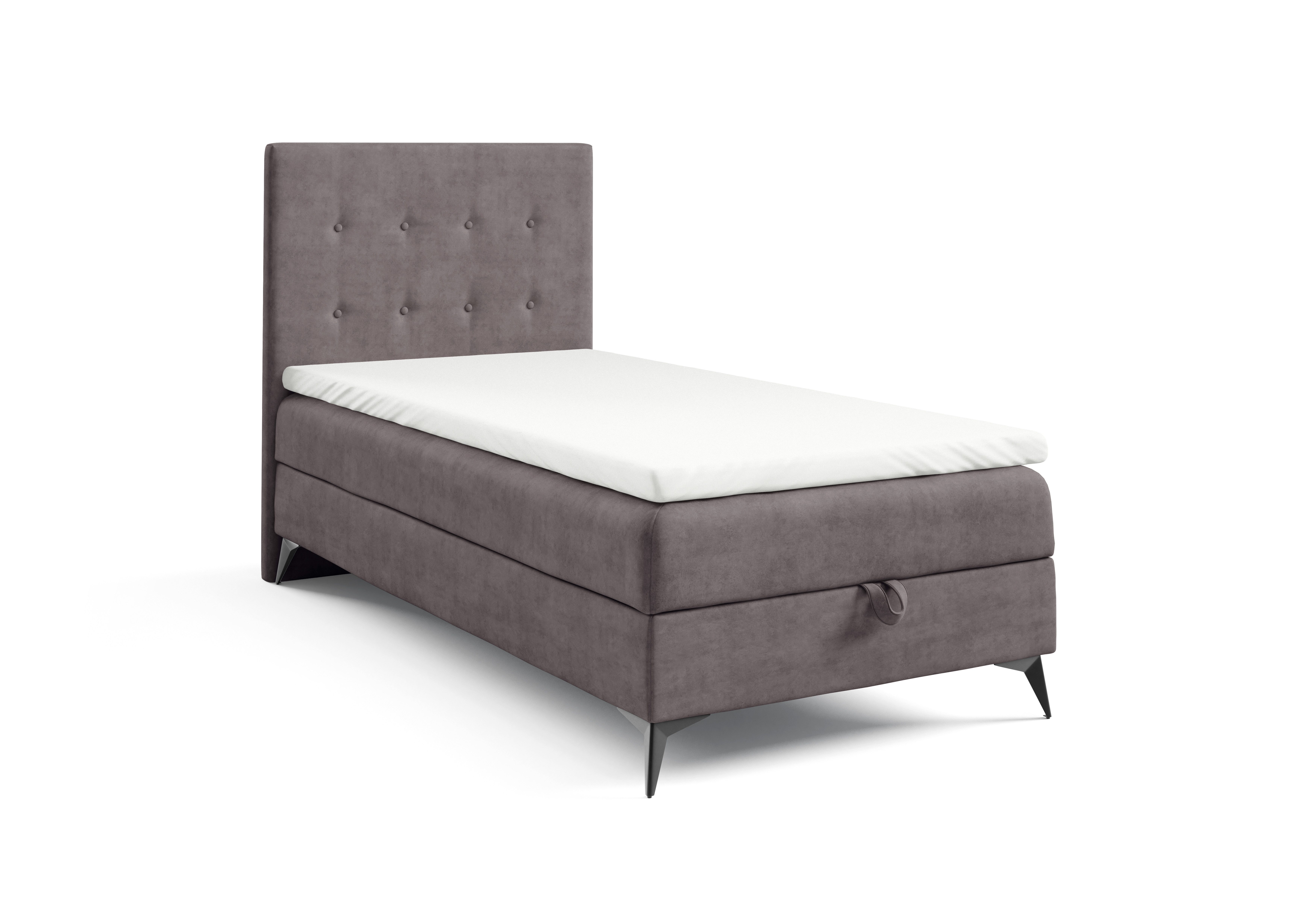 Best for Home Boxspringbett K15 Single SLIM mit Bettkasten & Bonellfederkern, Topper H3 (70x200 80x200 90x200 100x200 cm), mit oder ohne Topper, Flexible Liefermöglichkeiten, Handwerksqualität