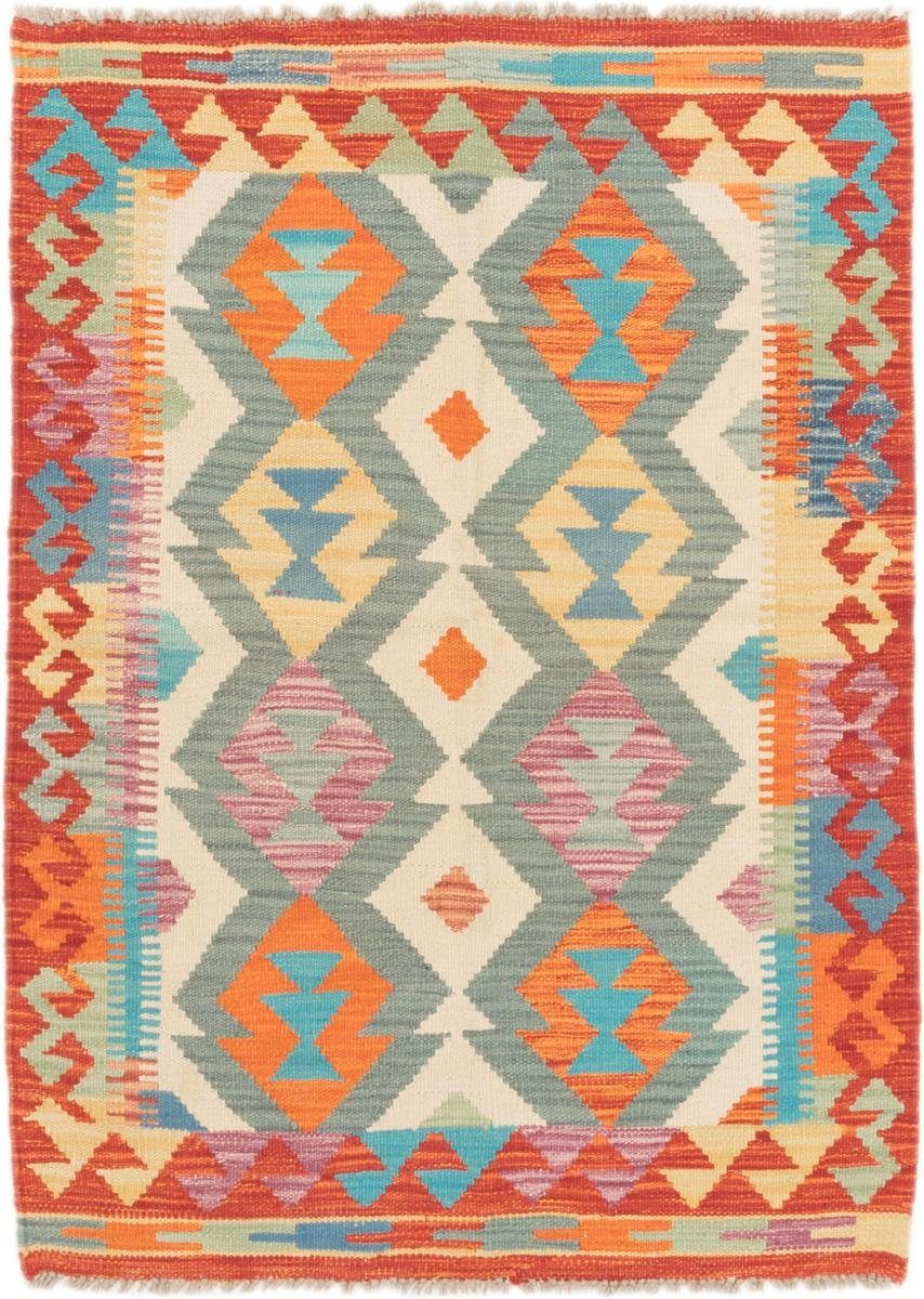 Orientteppich Kelim Afghan 92x125 Handgewebter Orientteppich, Nain Trading, rechteckig, Höhe: 3 mm