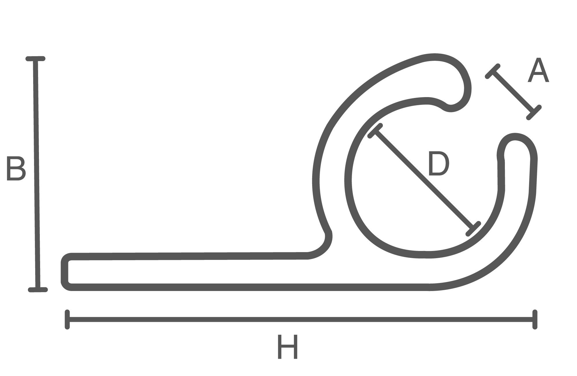 LYSEL® U-Laufschiene Kederschiene Kederleiste Aluminium grau schwarz beige günstig online kaufen