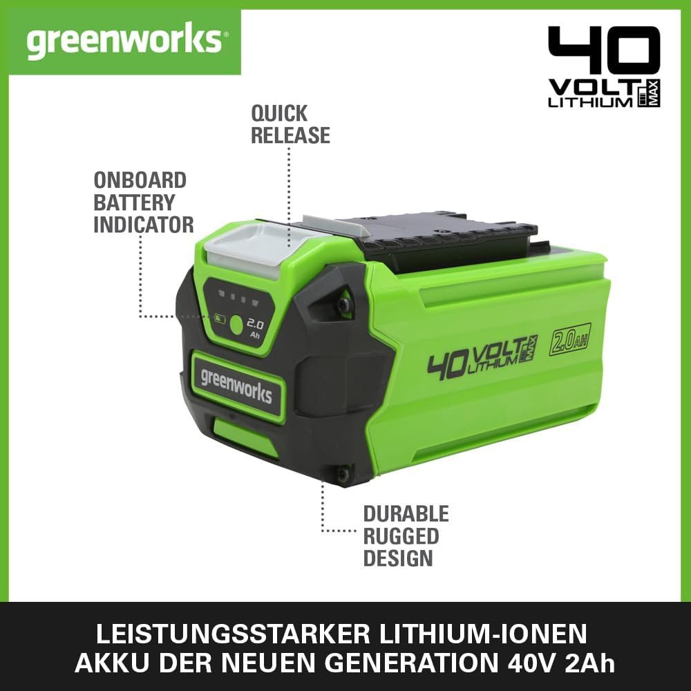 Greenworks Greenworks 40V Akku 2Ah G40B2 Li-Ion Batterie Akku