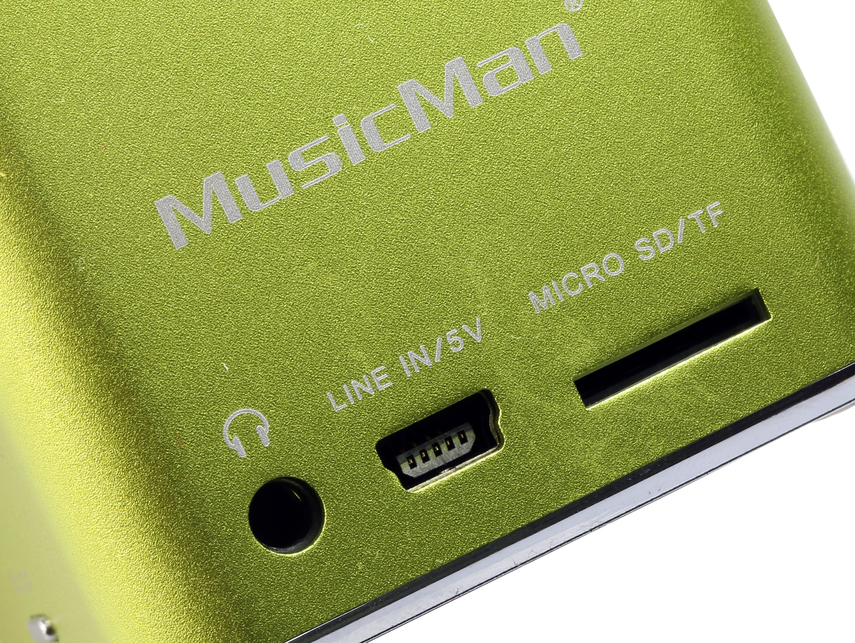 (3 W) Mini Technaxx MusicMan Portable-Lautsprecher Soundstation grün