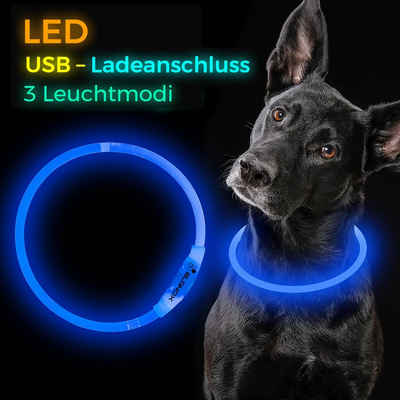 ELANOX Leuchthalsband LED Hundehalsband 5 Farben helle LED Größe anpassbar