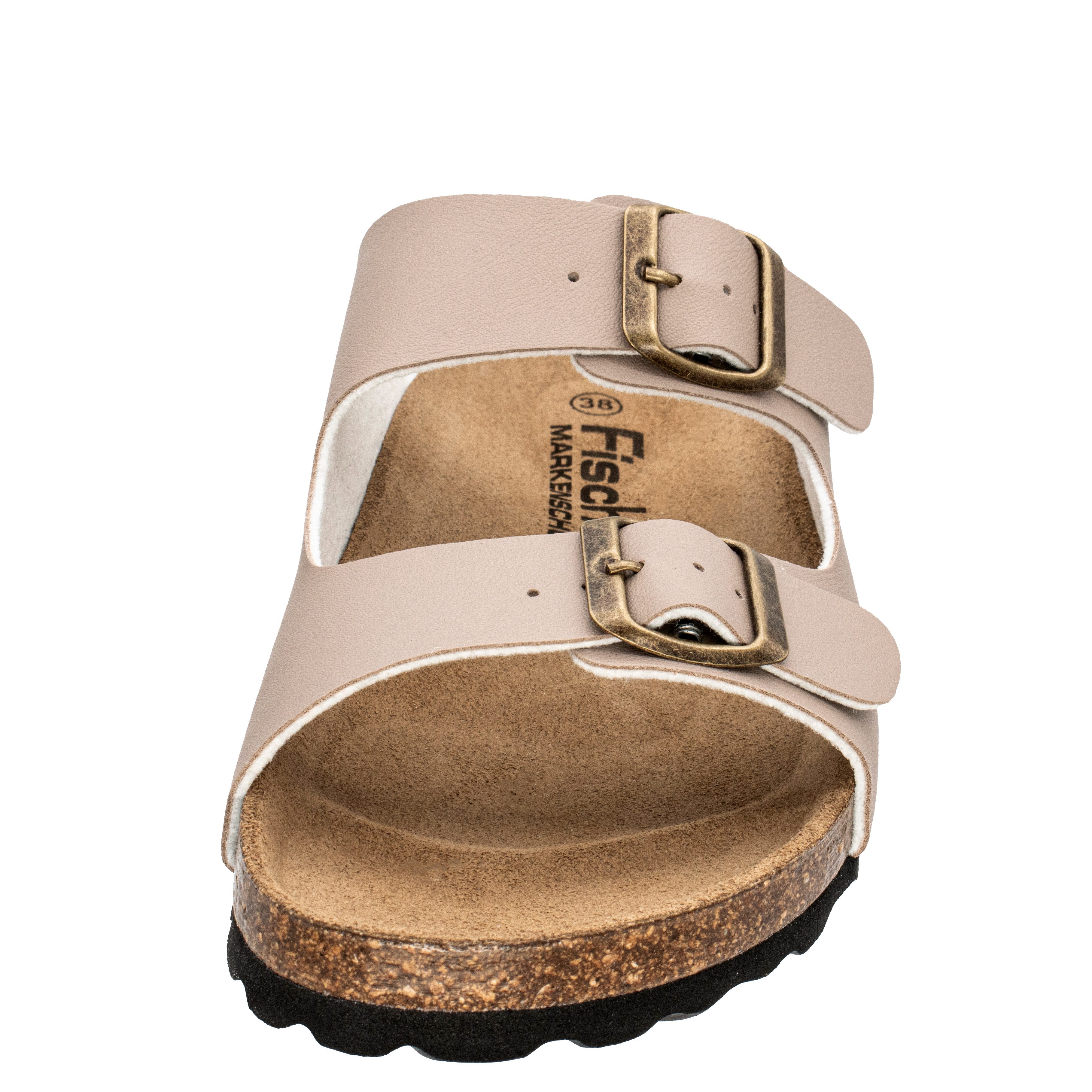 Fischer-Markenschuh Ella Pantolette aus Vegano, mit Fleecefutter, ergonomisch geformtes Lederfußbett – Bild 4 von 5