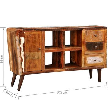 vidaXL Sideboard Kommode Massivholz 1 Tür 4 Fächer und 3 Schubladen (1 St)