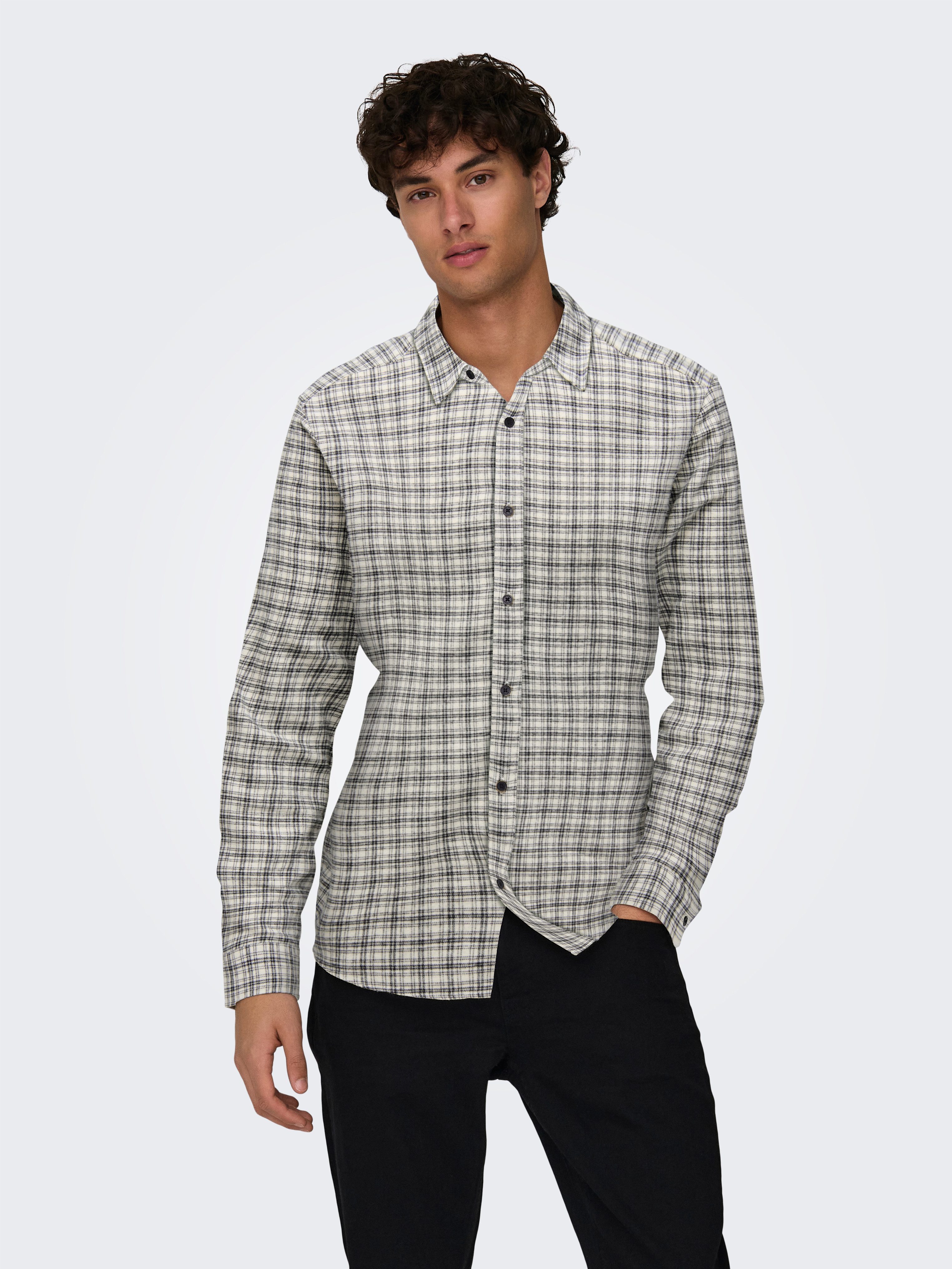 ONLY & SONS Karohemd GUDMUND LS CHECKED SHIRT Baumwolle, slim fit