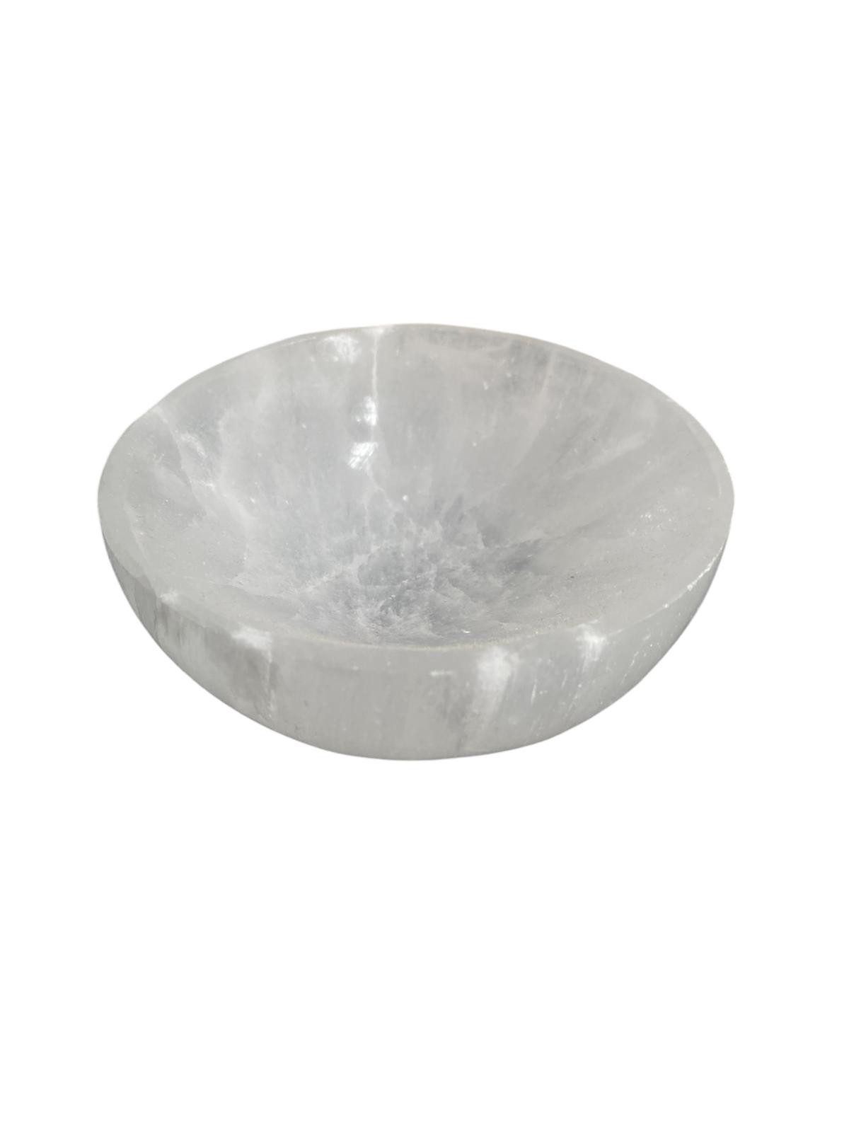 Edelstein Selenit Schale Ladeschale Reinigung Edelsteine ca. 300gr. ca. 10cm