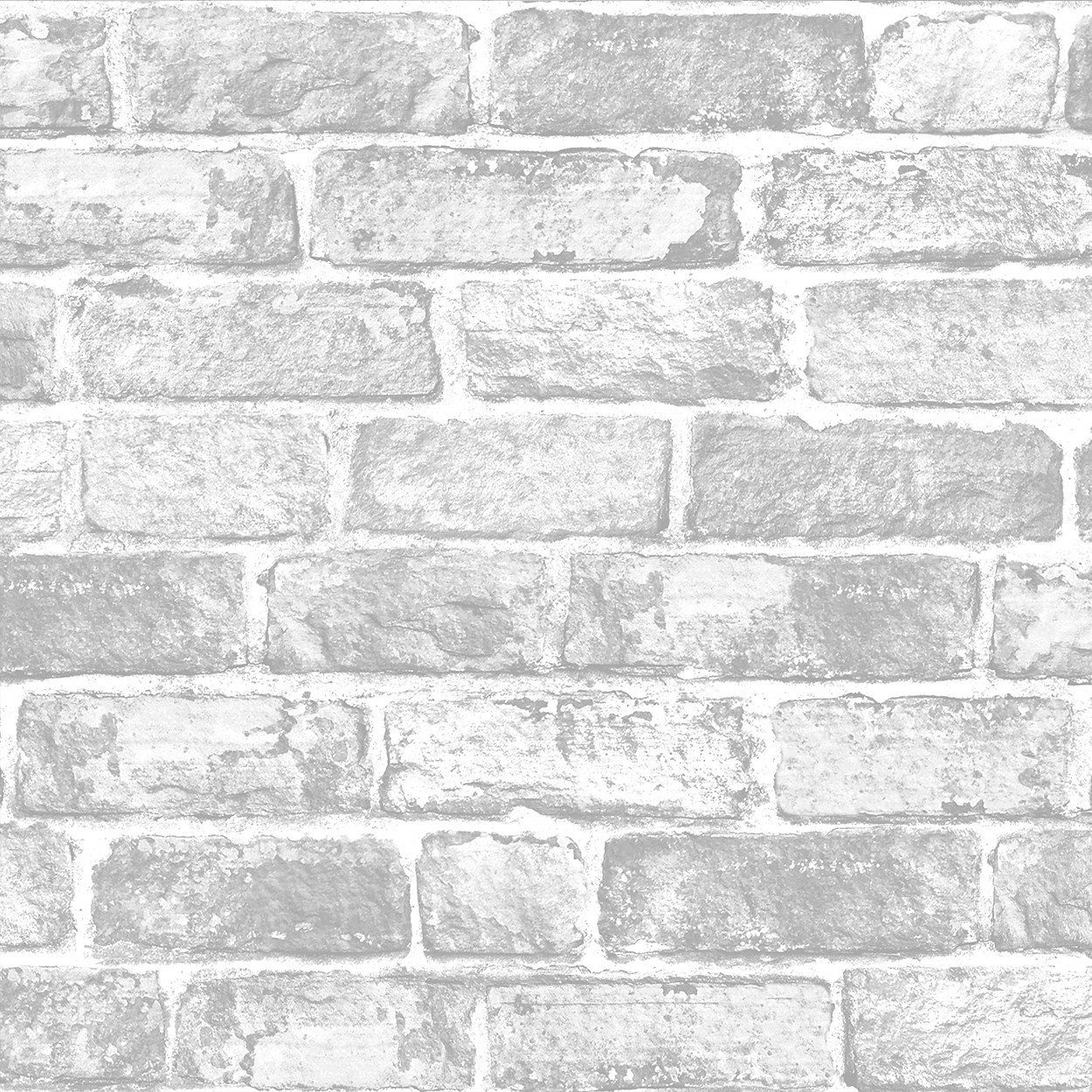 Art for the home Papiertapete Backsteinwand, glatt, Steinoptik, (1 St), Weiβ - 10mx53cm