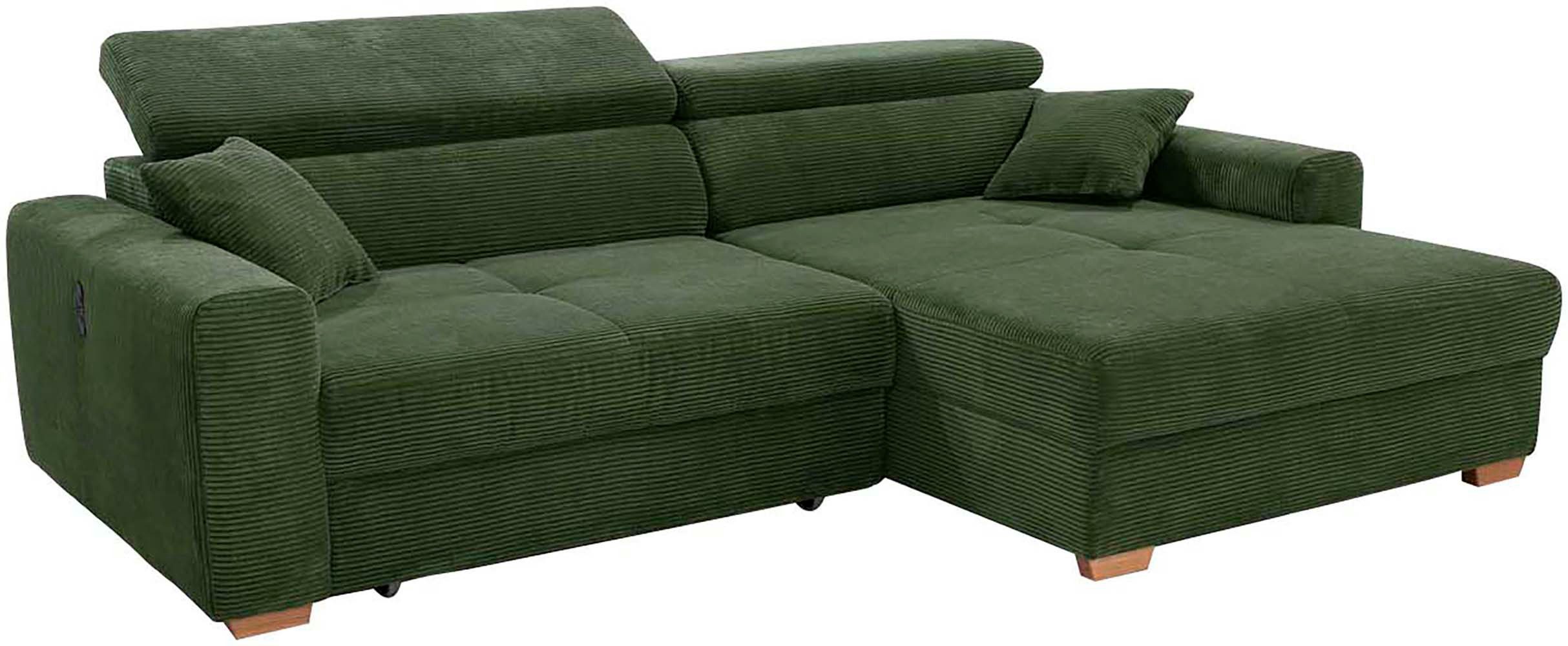 Jockenhöfer Gruppe Ecksofa Slider L-Form, B: 277 cm, mit 60 cm elektr. Sitztiefenverstellung, 140kg Belastbarkeit, USB-Anschluss, Kopfteilverstellung & Zierkissen