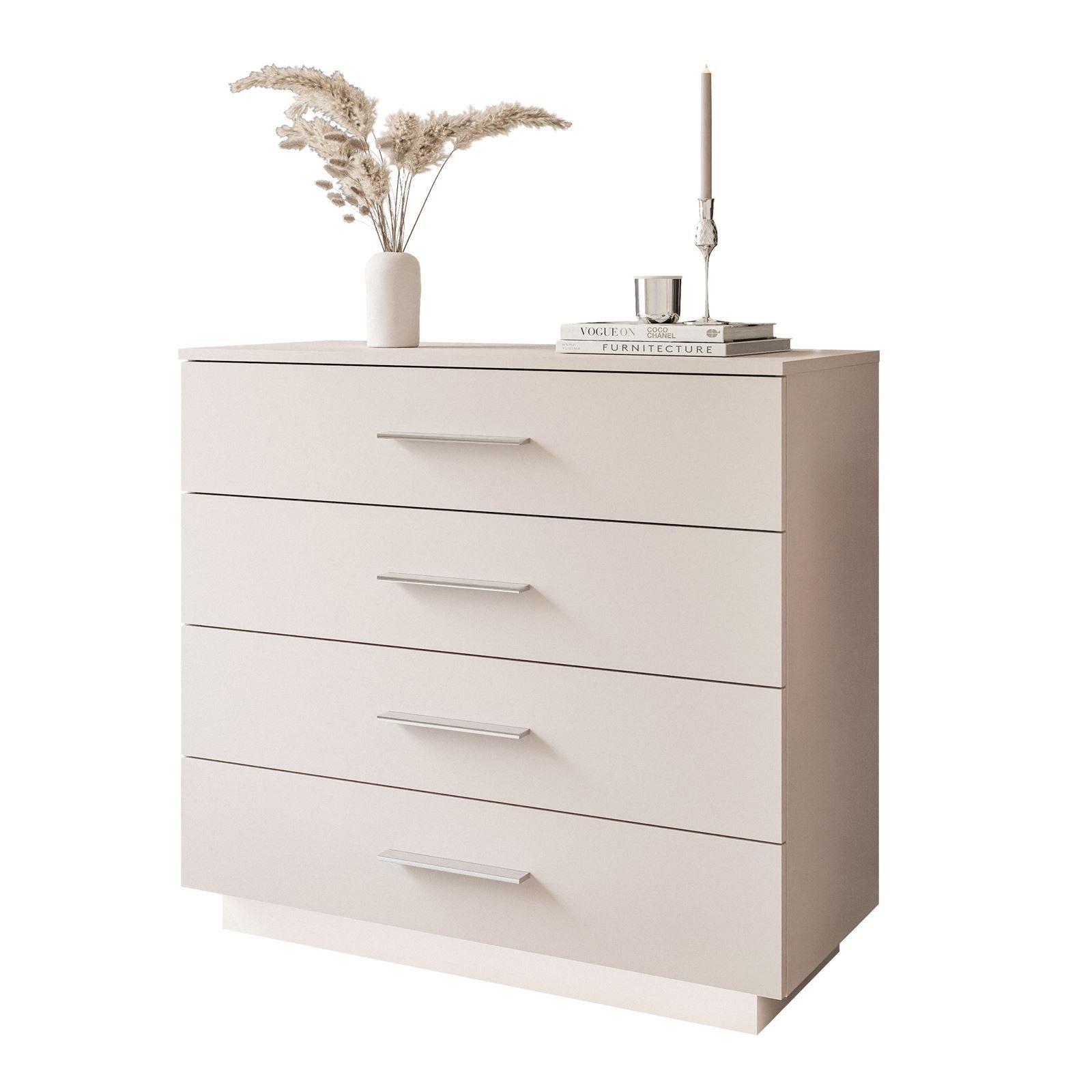 Lookway Kommode LINA KASCHMIR 95 cm mit LED Beleuchtung, 95x84x40 cm