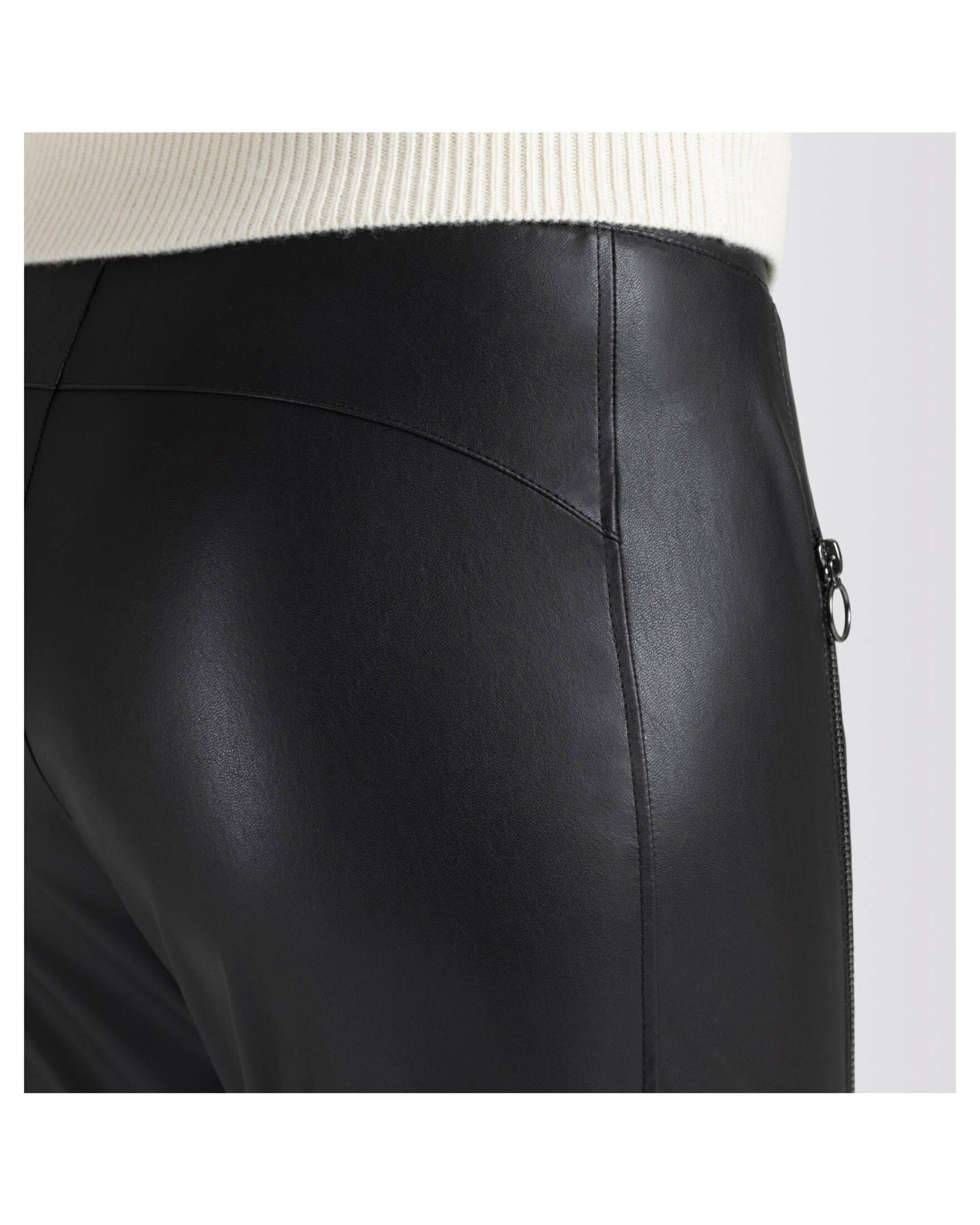 Kunstlederhose MAC schwarz Damen (1-tlg) Lederhose