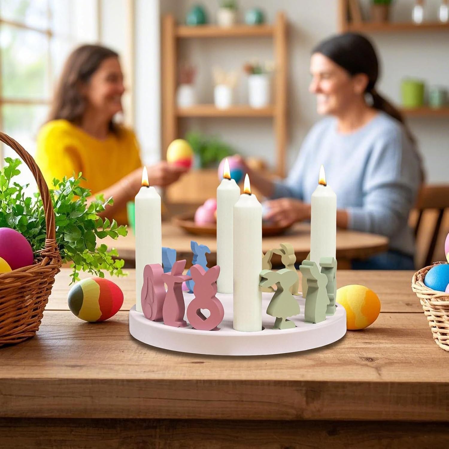 Coonoor Silikonform 3D Hase Silikonformen Gießformen Ostern, Ideal für Gips, Harz & DIY-Handwerk