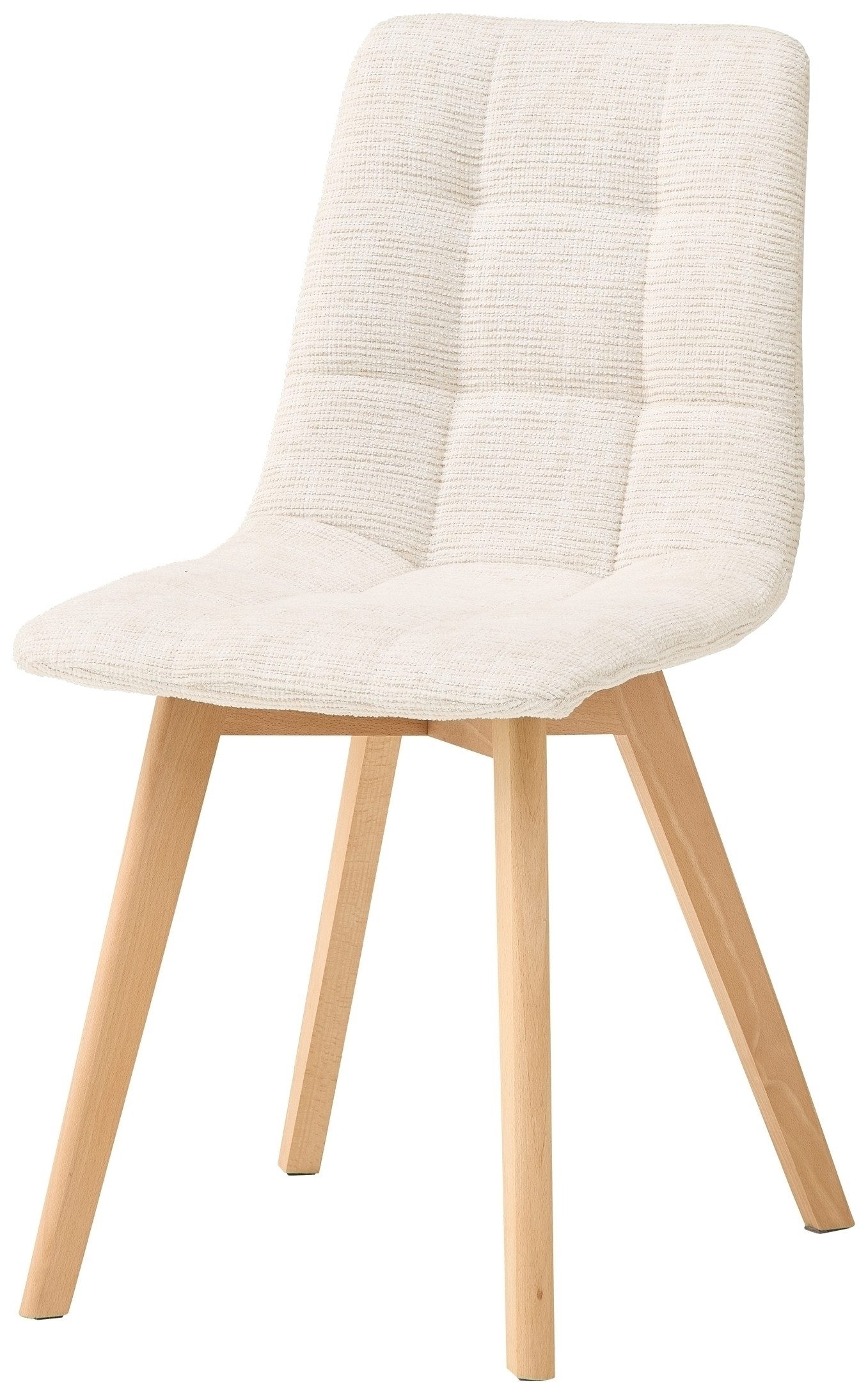 PREISBRECHER 4-Fußstuhl Belana (2er Set), (2er Set) in beige, Buche - 55x89x46 (BxHxT)