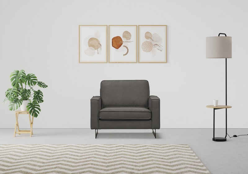Places of Style Loveseat Pinto, mit Keder und Cord Bezug