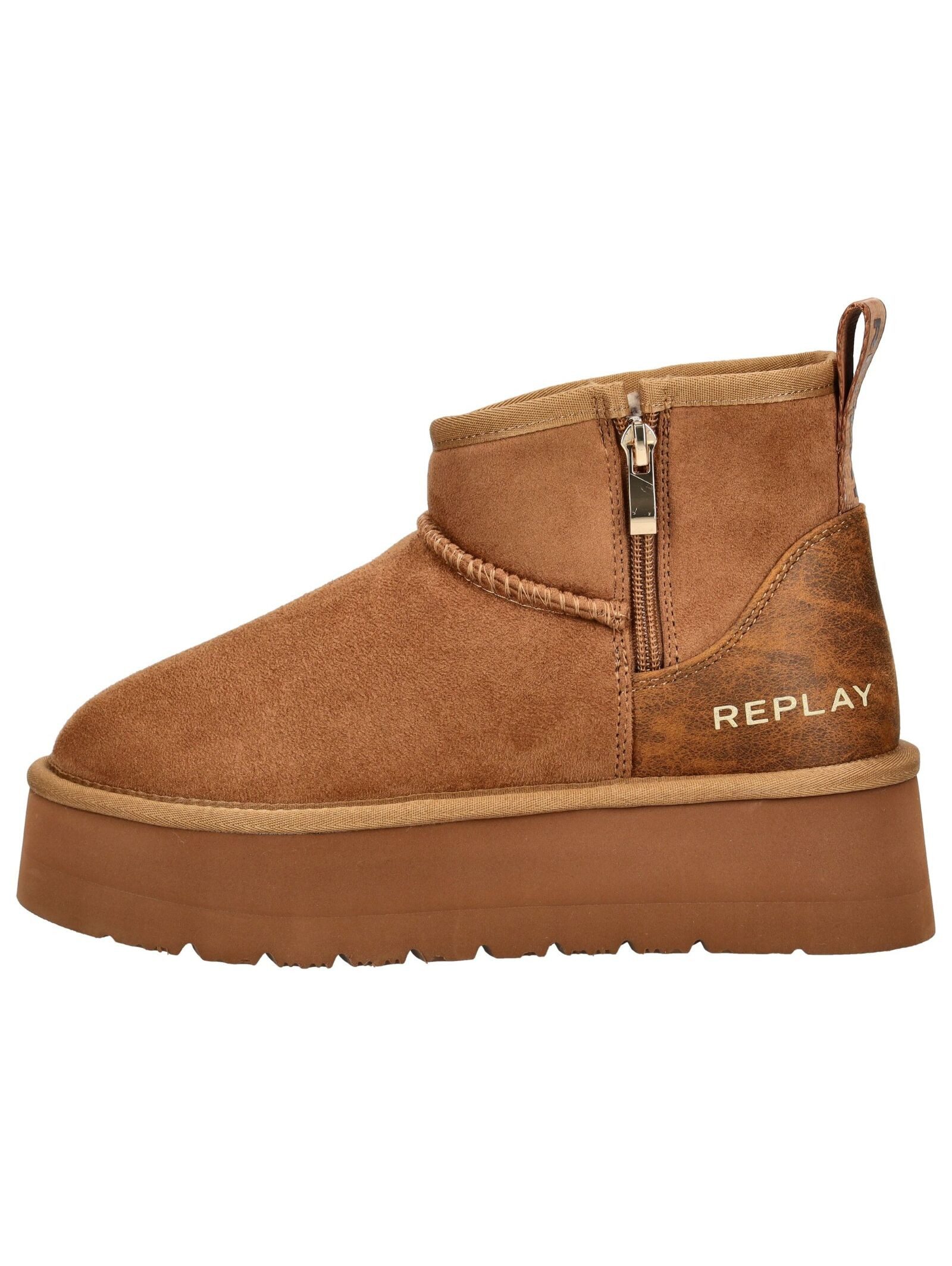 Replay Replay Stiefelette Lederimitat Plateaustiefelette