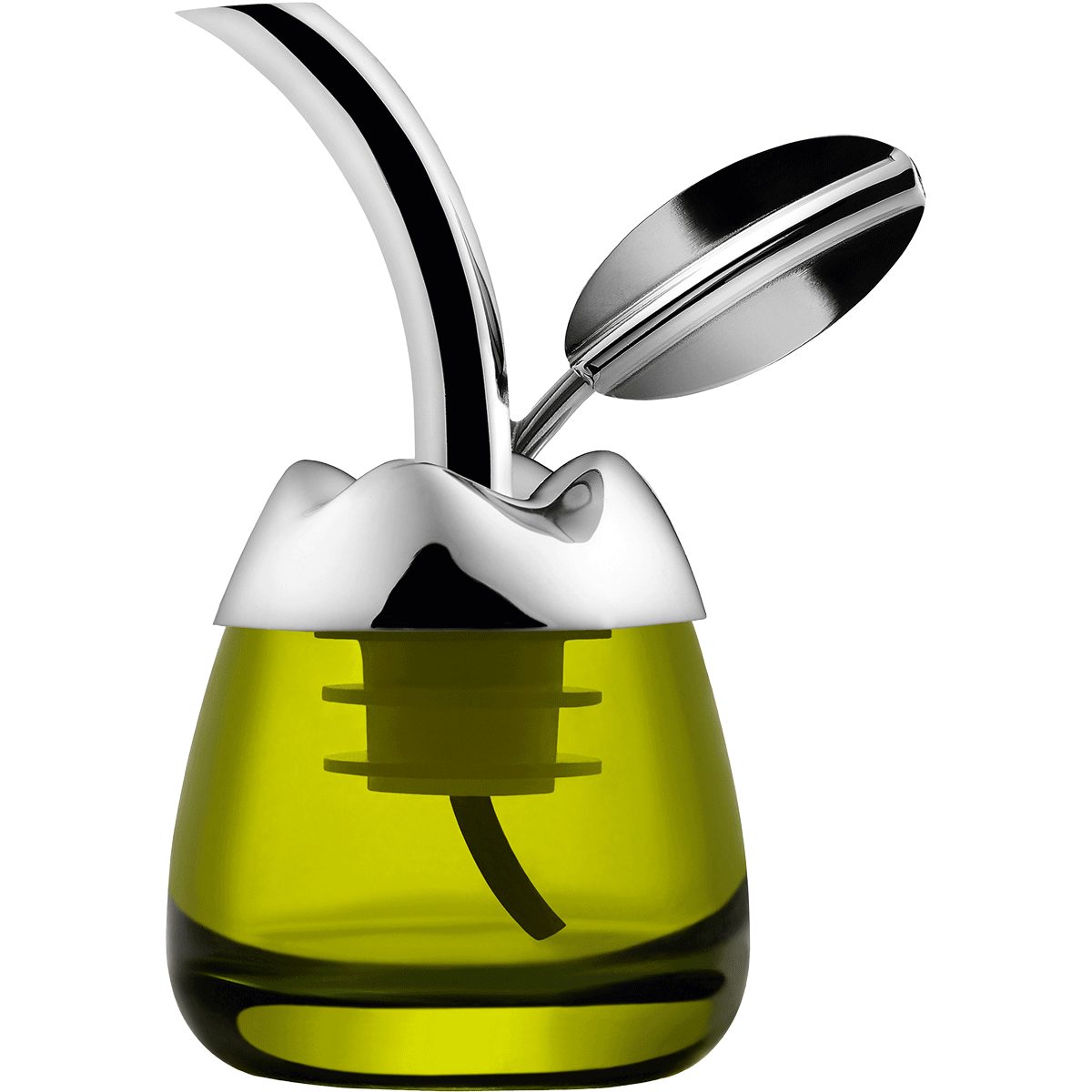 Ölausgießer Alessi \"Fior d' olio\" Olivenölkoster aus Glas mit Ausgiesser aus