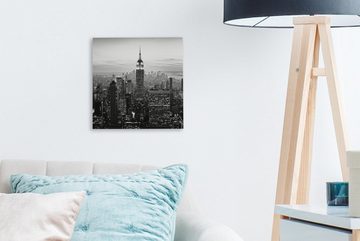 OneMillionCanvasses® Leinwandbild New York City Schwarz-Weiß-Fotodruck, (1 St), Leinwand Bilder für Wohnzimmer Schlafzimmer