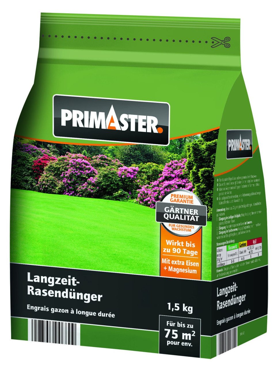 Rasendünger Primaster Rasendünger mit Langzeitwirkung 1,5 kg
