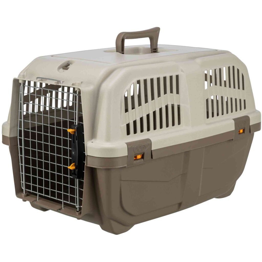 TRIXIE Tiertransportbox Transportbox Skudo - taupe/sand - 40 × 39 × 60 cm