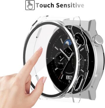 MSM Smartwatch-Hülle Hülle für Huawei Watch GT3 Pro 46mm Schutzhülle Schutzglas Display Panzerfolie 9H Case