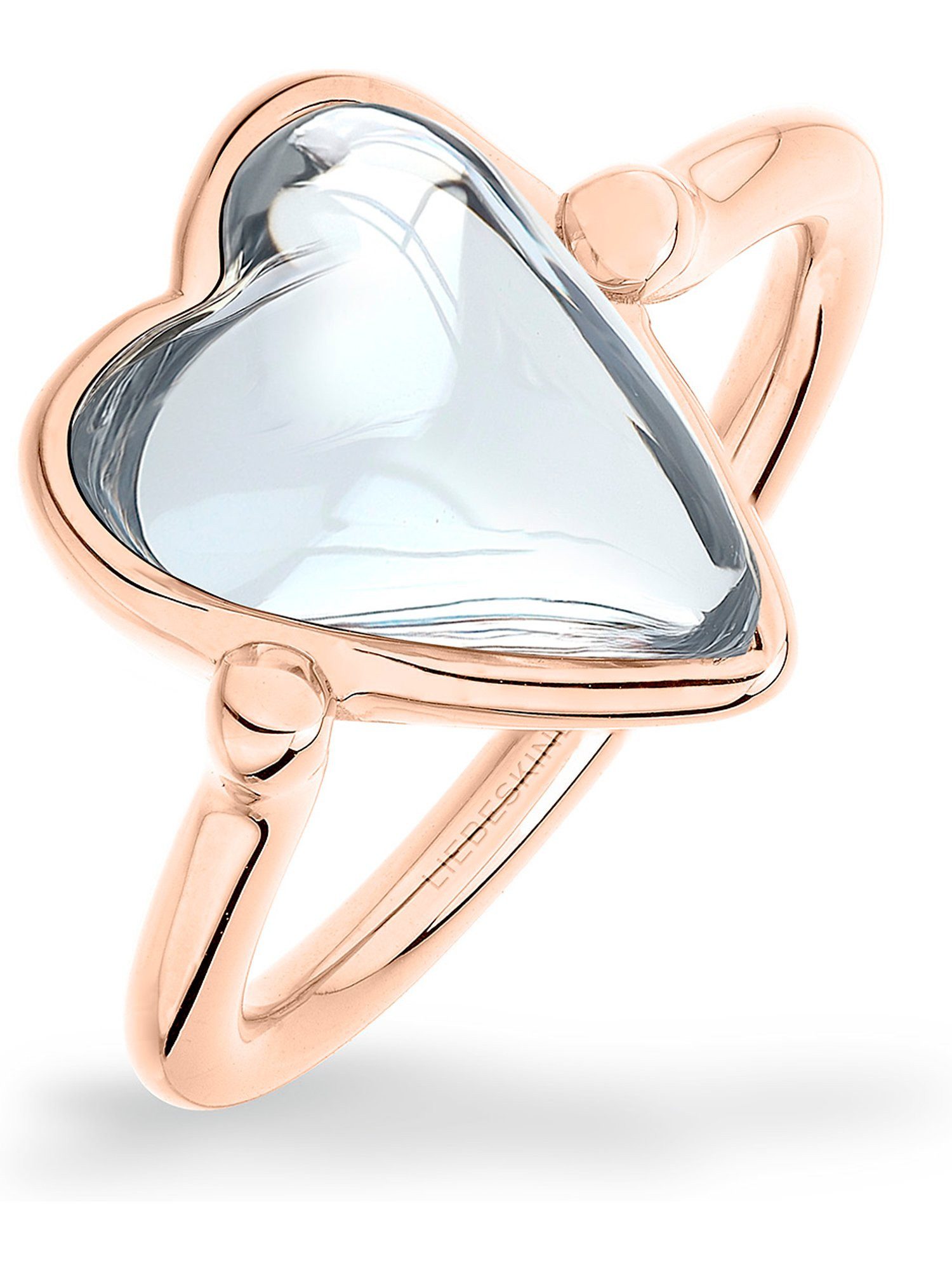 Fingerring Liebeskind Damen-Edelstahlring Edelstahl Herz