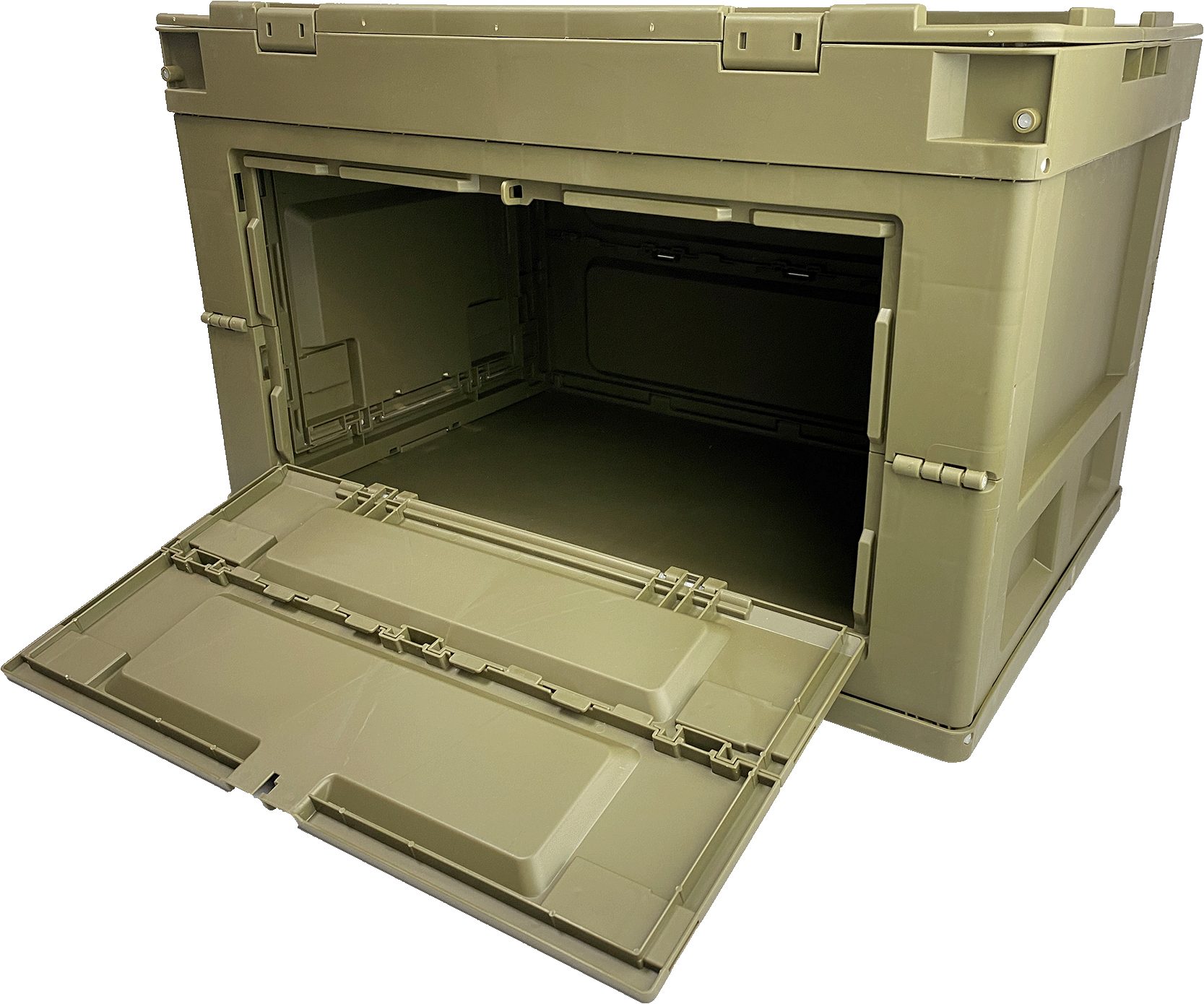 Berger & Schröter Faltbox Outdoorbox, Multibox, Kunststoff PP, Größe L, Fassungsvermögen ca. 60 l, Stapelbar