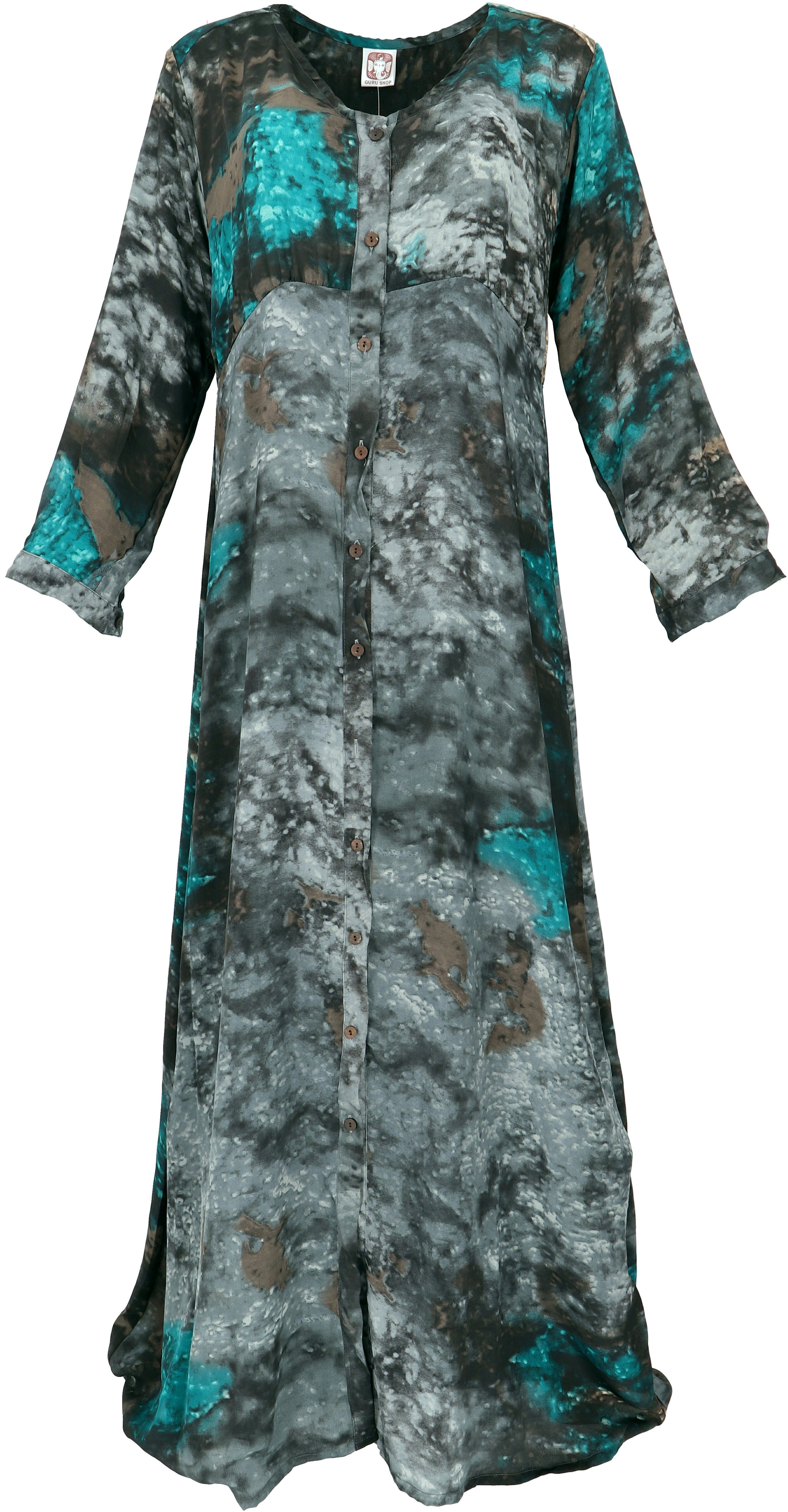 Guru-Shop Kimono Maxikleid, weites Boho Saree günstig online kaufen