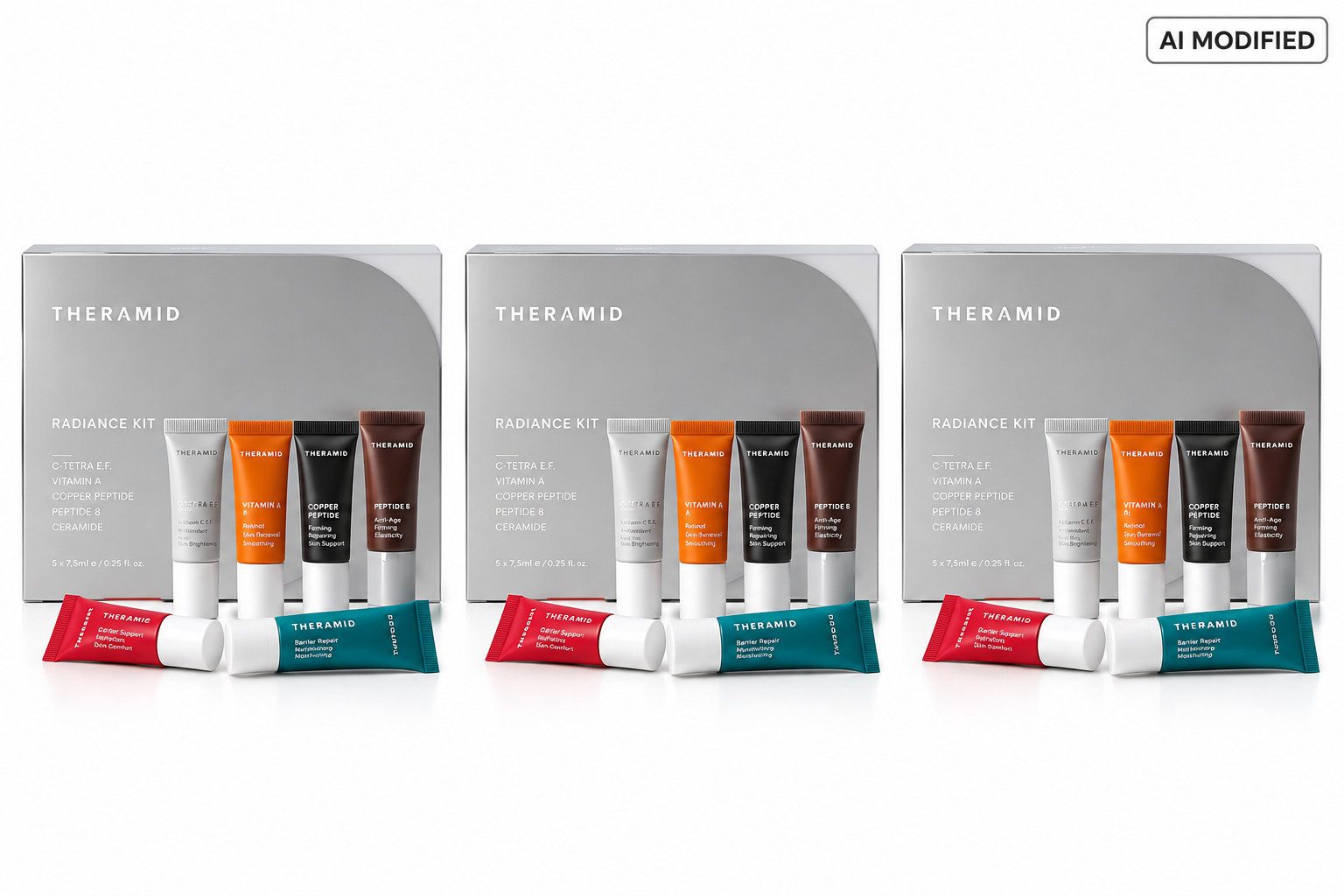 NICHE BEAUTY LAB Pflege-Geschenkbox Niche Beauty Lab Theramid Discovery Kit 3er Set, 5-tlg., Value Pack mit 3x Probierset, 5 Mini-Treatments à 10 ml