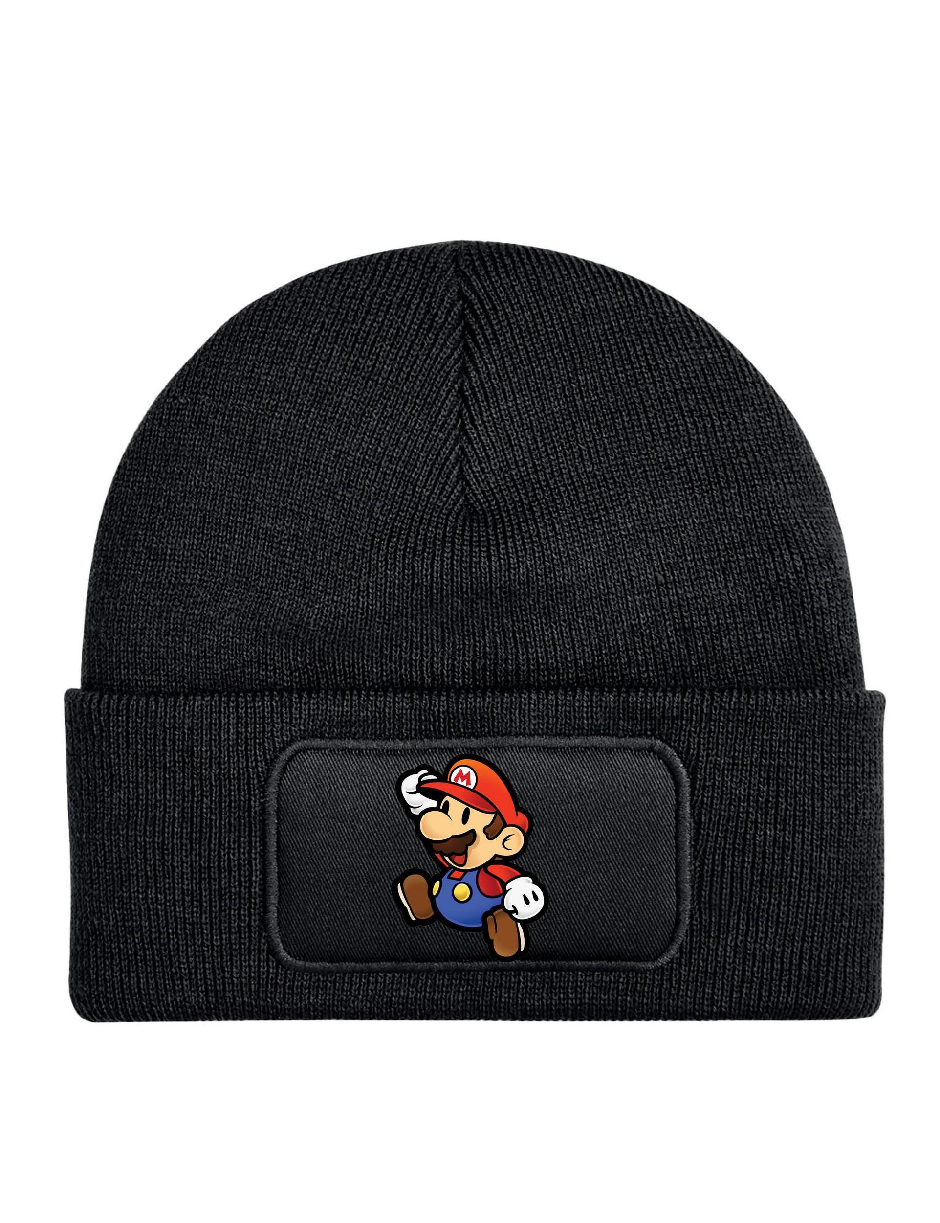Youth Designz Beanie Kinder Beanie Mütze Mario Print Jungen Mädchen Super Geschenk Wintermütze mit modischem Gaming Print