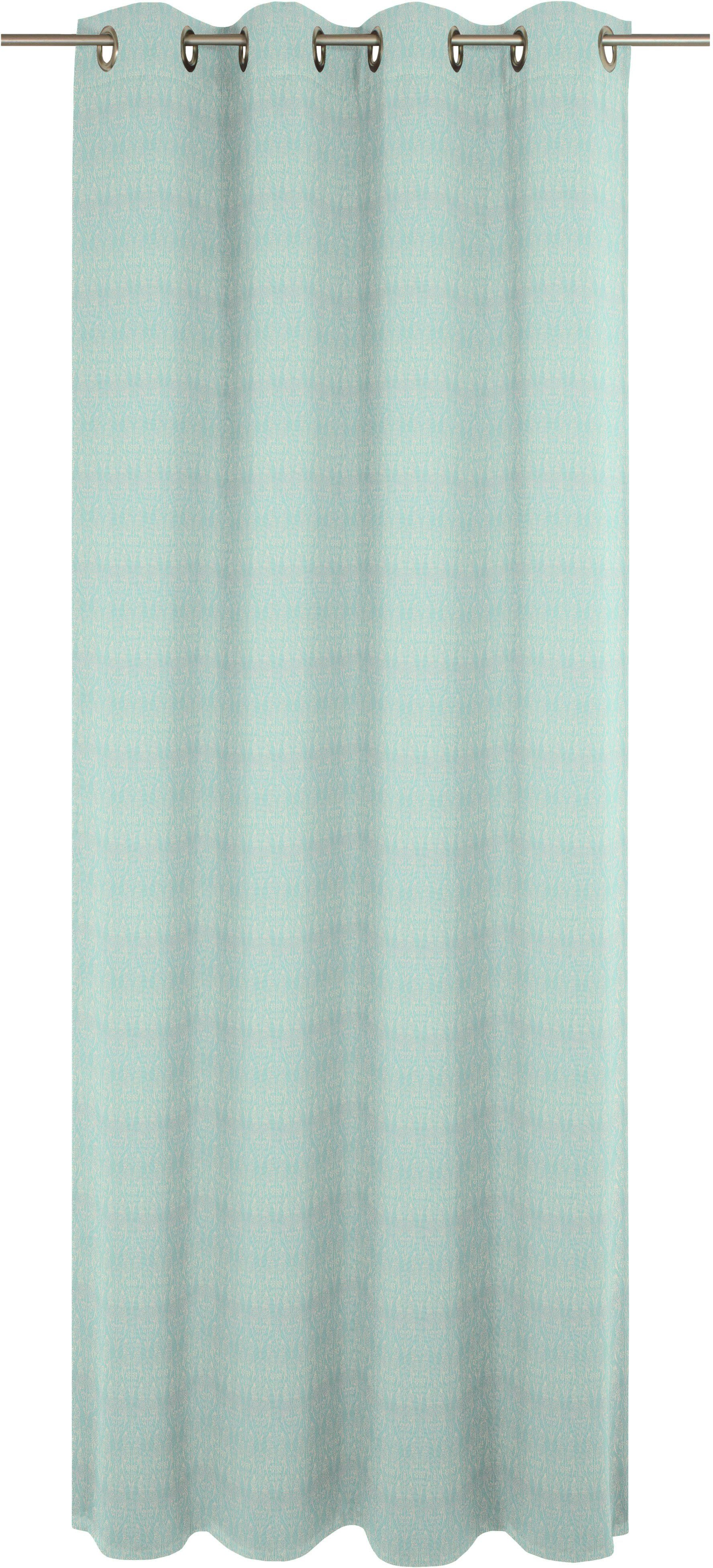 nachhaltig Vorhang Jacquard, blickdicht, St), Little Adam, (1 hellblau Parrot, Ösen