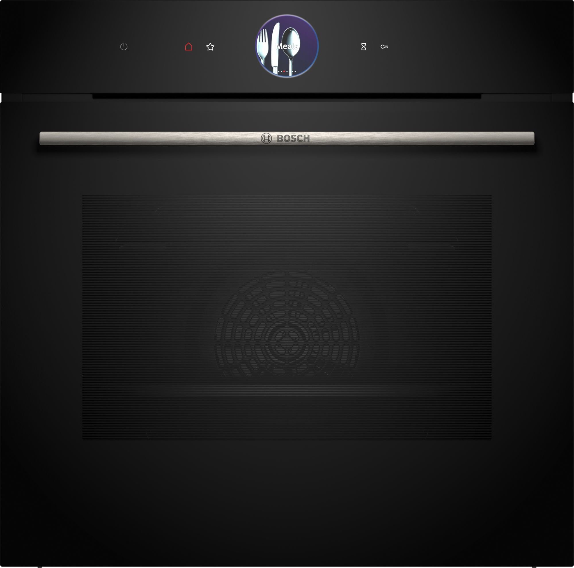 BOSCH Backofen HBG7363B1 Serie 8, Einbau-Backofen, 60 x 60 cm, Schwarz,EEK:A+, mit Teleskopauszug nachrüstbar