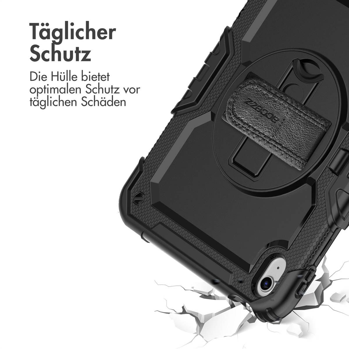 Accezz Tablet-Hülle Accezz Robustes Back Cover mit Schultergurt Apple iPad 11 (2025) 11 Zo