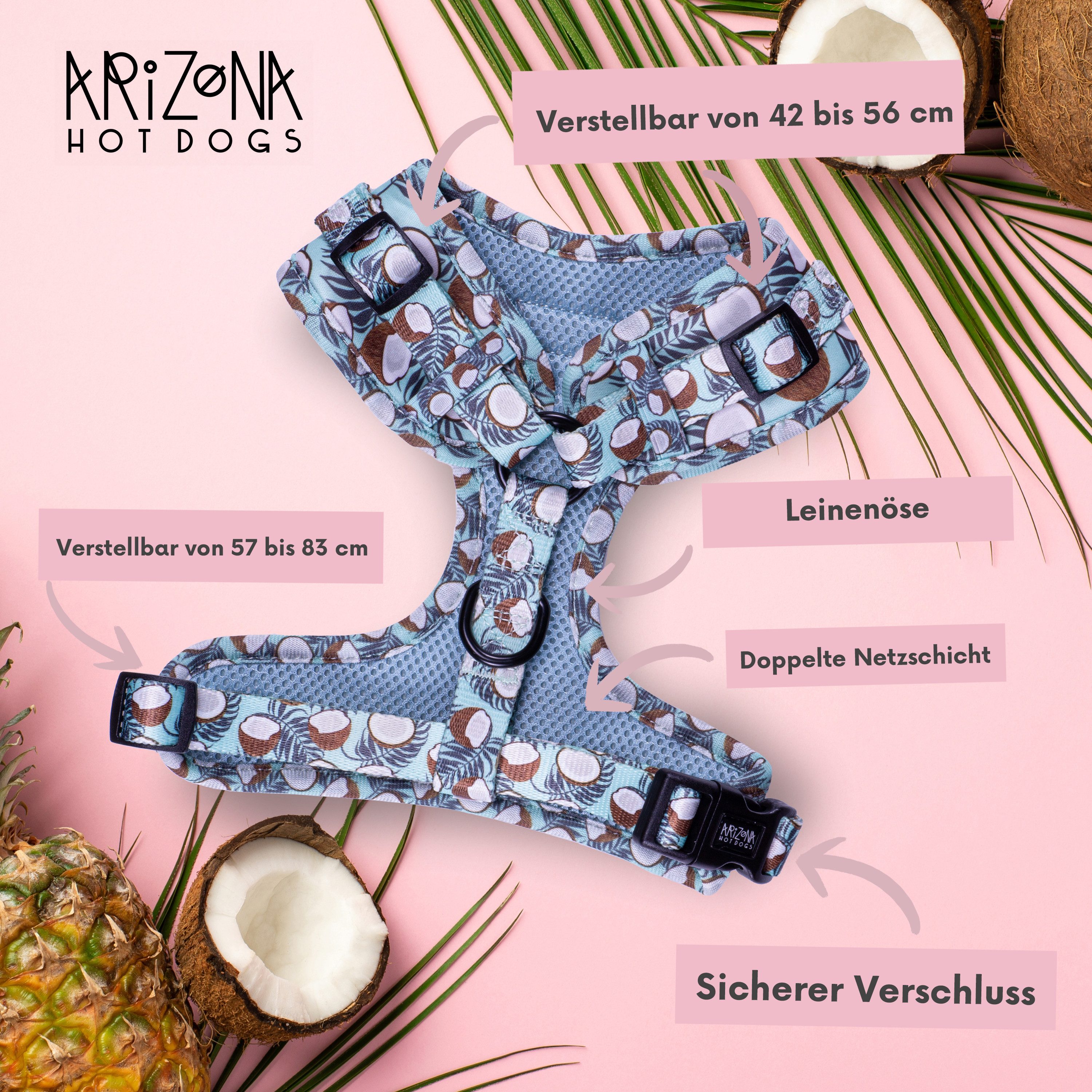 ARIZONA HOT DOGS Hunde-Geschirr Hundegeschirr Coconut günstig online kaufen