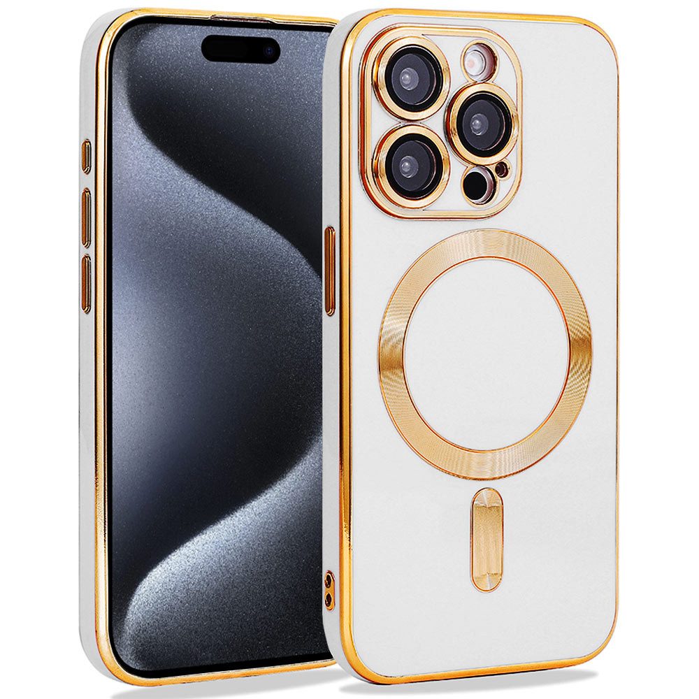 FITSU Handyhülle Case für iPhone 15 Pro Handyhülle MagSafe kompatibel mit Kameraschutz 6,1 Zoll, MagSafe kompatible Schutzhülle für iPhone 15 Pro Hülle Handyschale