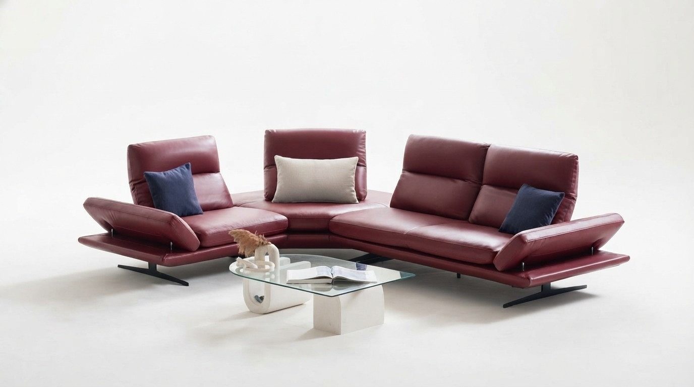 Xlmoebel Ecksofa L-Form Ledersofa Wohnlandschaft Design Modern Couch Garnitur, Ecksofa 1 Teile, Made in Europa