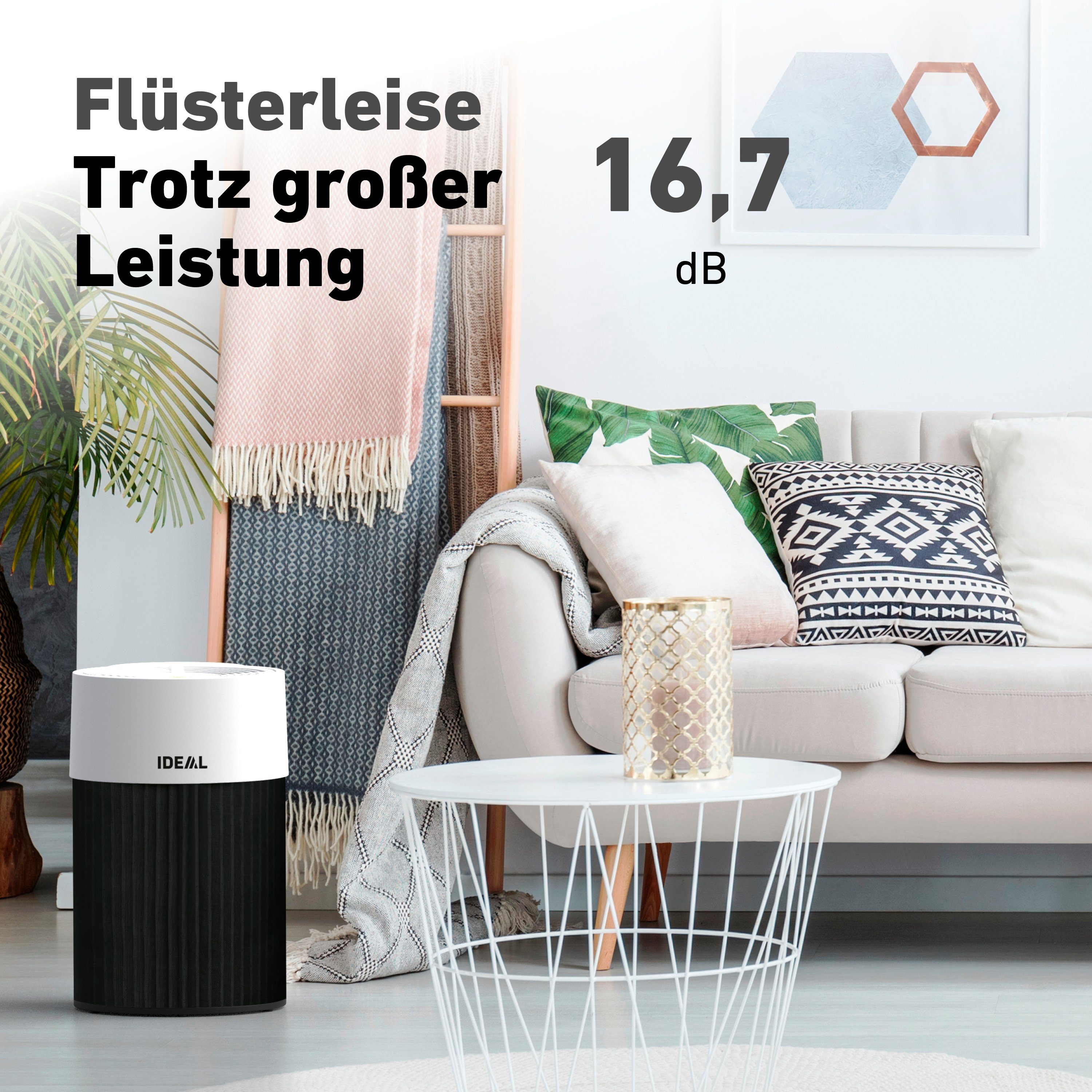 IDEAL Luftreiniger AP30 HEPA-/Aktivkohlefilter, Räume, in Made 99,99% Filterleistung PRO, für m² 30 Germany