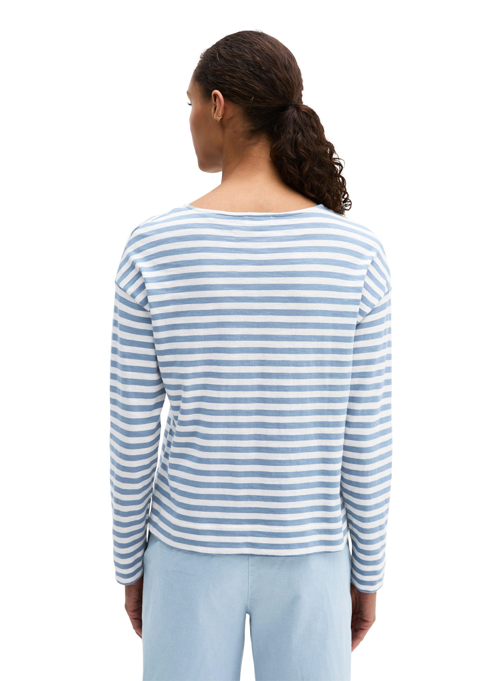 Marc O'Polo Langarmshirt Ringel-Longsleeve regular fit aus Slubjersey günstig online kaufen