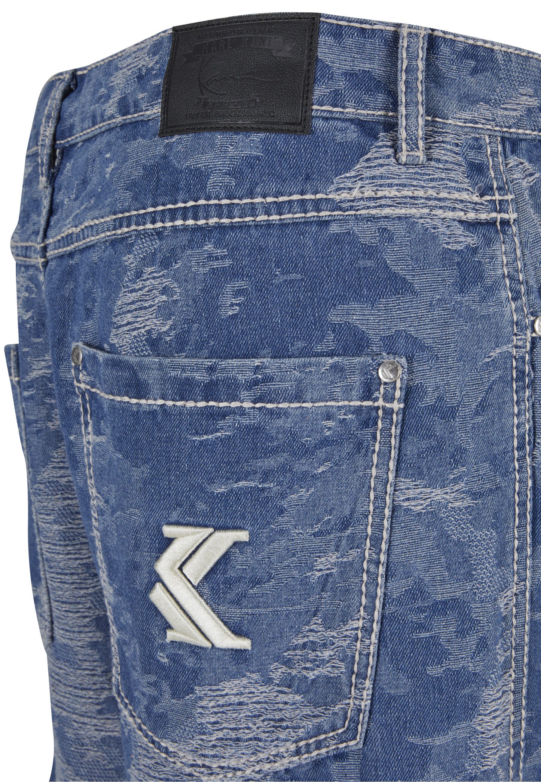 Karl Kani Bequeme Jeans Karl Kani OG K Distress Camo Five Pocket Denim