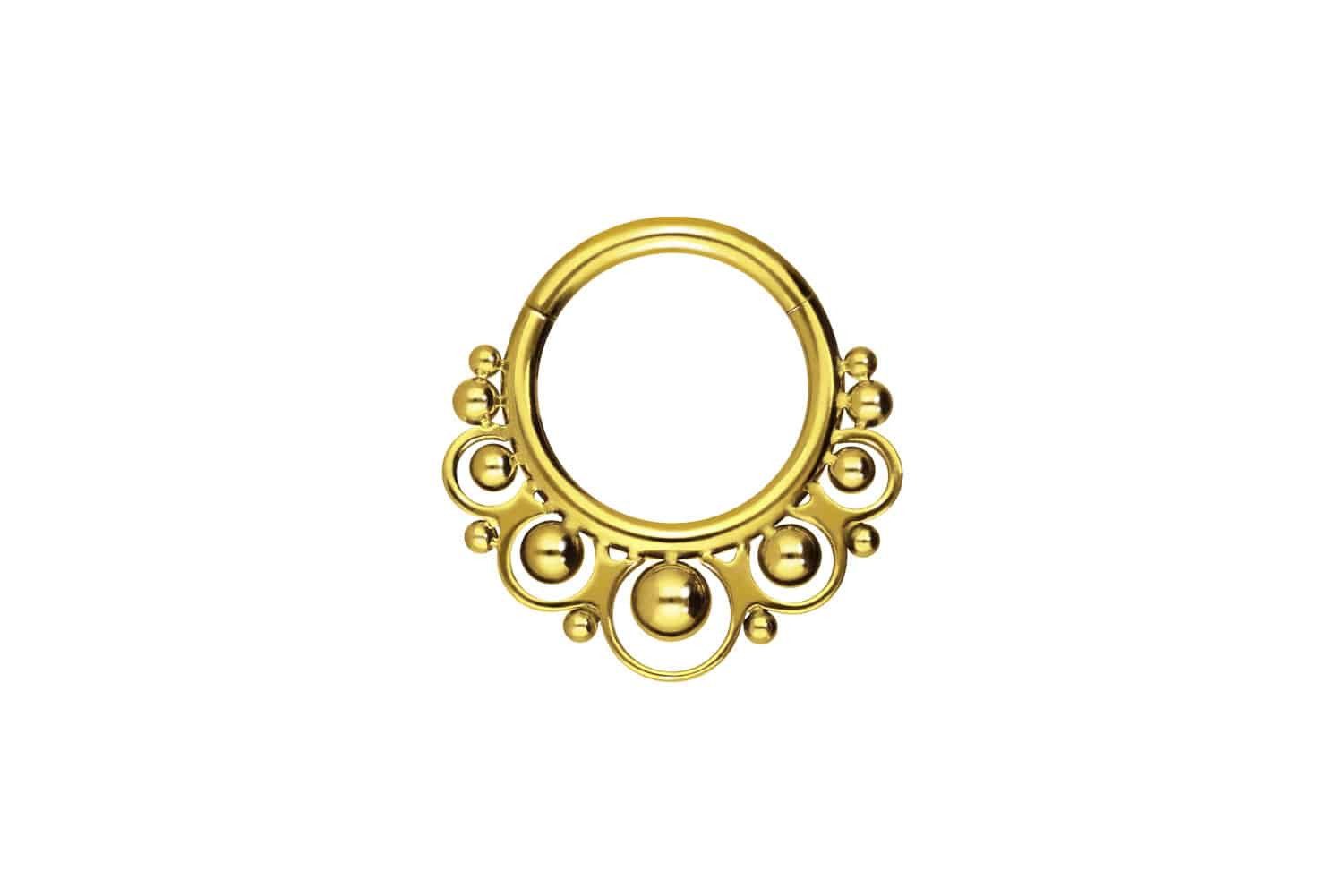 Piercing-Set Titan Segmentring Clicker ORIENTALISCHES DESIGN