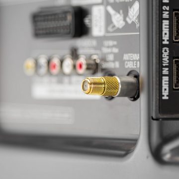 deleyCON deleyCON SAT Antennenadapter F-Buchse zu IEC-Stecker Kupplung SAT-Kabel