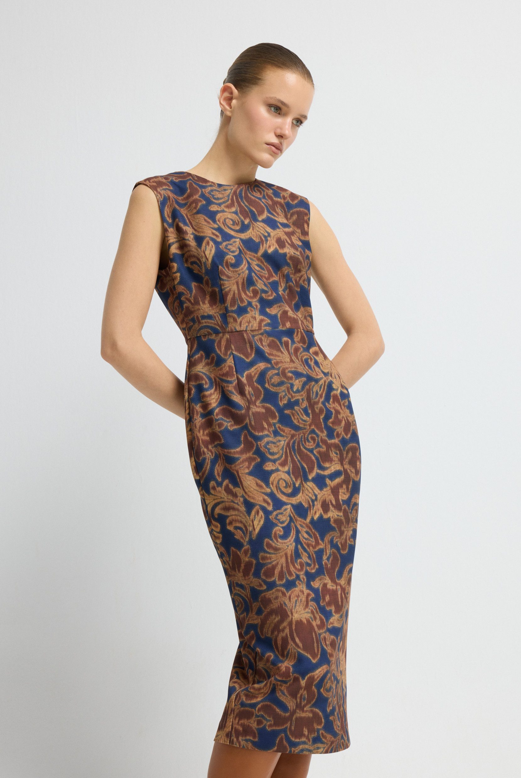 adL Druckkleid Ärmelloses gemustertes Kleid