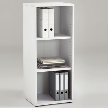 Lomadox Schreibtisch COLUMBUS-10, weiß matt - Stellmaß Schränke 408/221/40cm