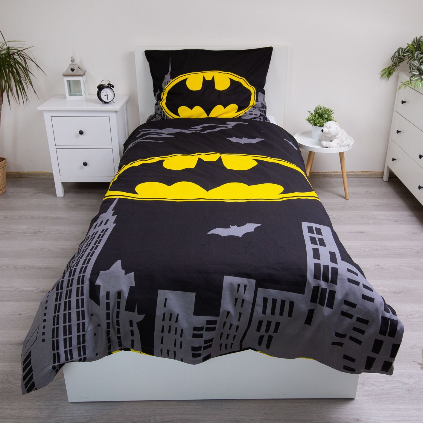 Batman Bettwäsche Set The Emblem Größe: 140x200 cm, 70x90 cm, 100% Baumwoll günstig online kaufen