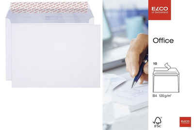 ELCO Briefumschlag Briefumschlag Office - B4, hochweiß, haftklebend, ohne Fenster, 80