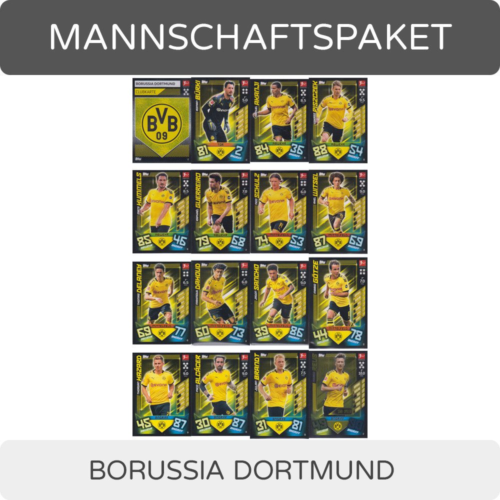 Topps Sammelkarte Topps Match Attax - 2019/20 - Mannschaftspaket - Borussia Dortmund